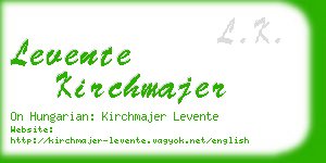 levente kirchmajer business card